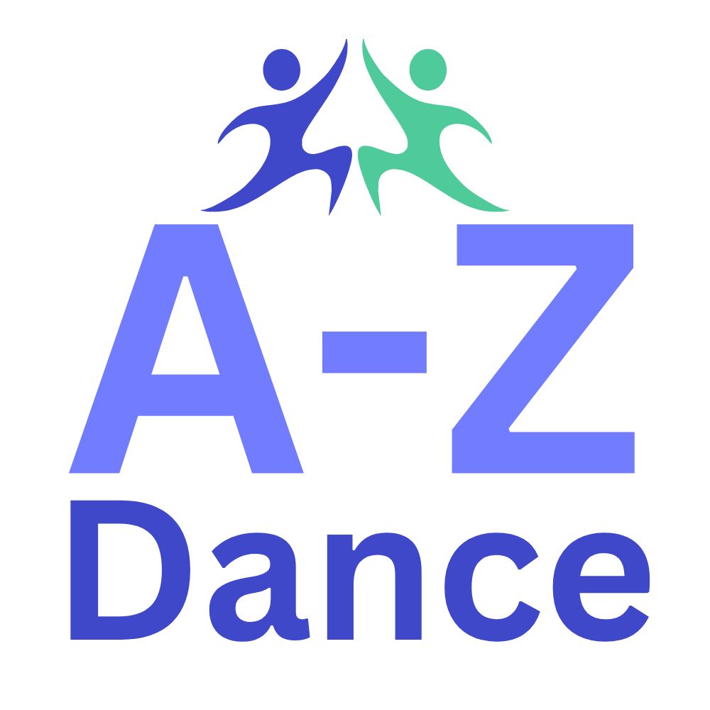 A-Z Dance logo two people dancing above dance studio name